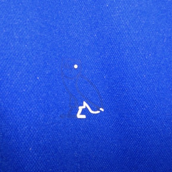 OVO Drake Blue 1/4 zip Athletic Tshirt - Picture 3 of 5